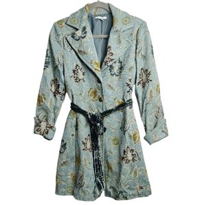 Cabi Guinevere Jacobean Floral Tapestry Brocade Coat Size 8